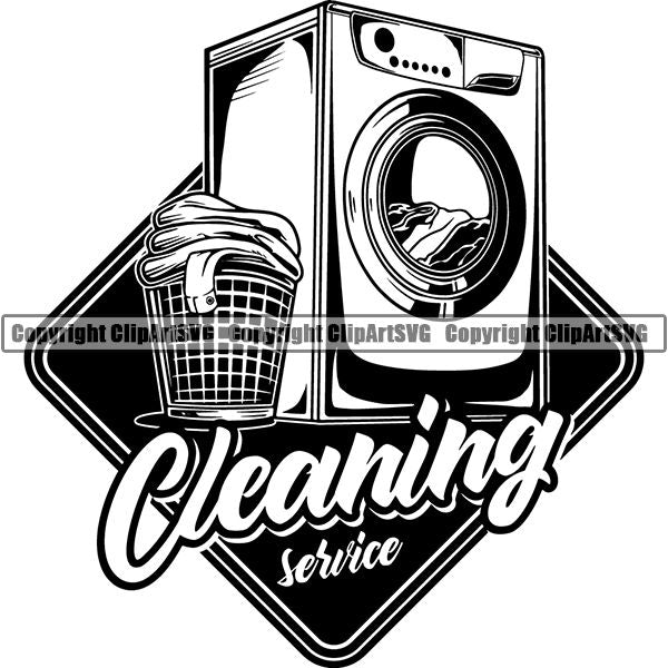 Maid Cleaning Service Housekeeping Housekeeper Logo ClipArt SVG