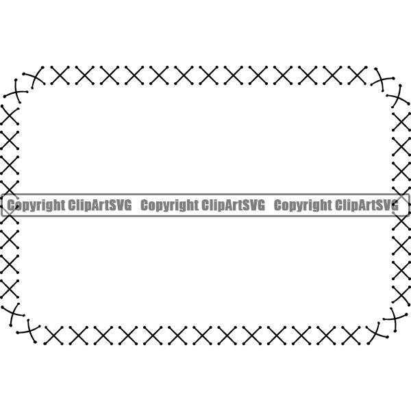 Fashion Beauty Arts Crafts Clothes Designer Stitching Rectangle ClipArt SVG