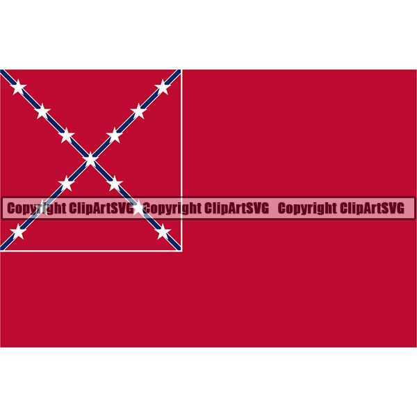 State Flag Square Mississippi ClipArt SVG