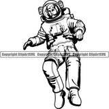 Astronaut Outer Space Shuttle Sci-Fi Science Fiction ClipArt SVG