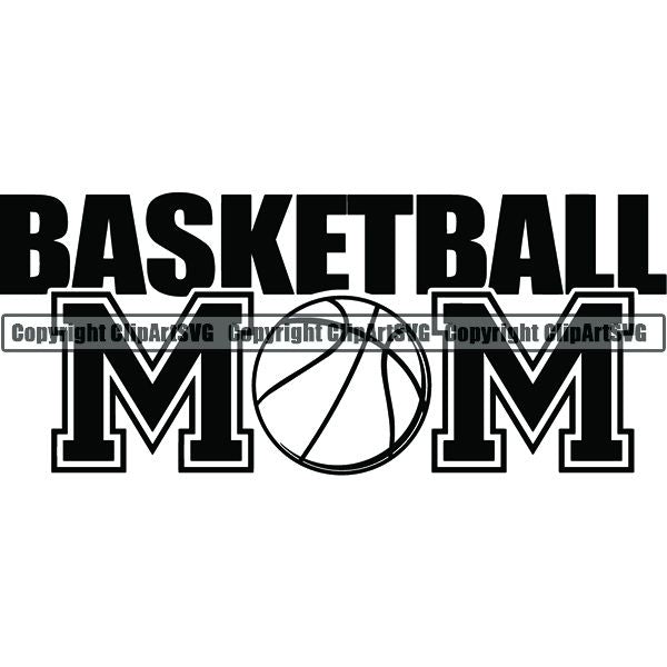 Sports Game Basketball Mom ClipArt SVG