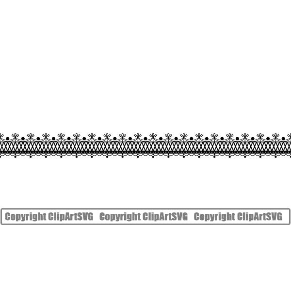 Fashion Beauty Arts Crafts Clothes Designer Lace Line Straight ClipArt SVG