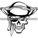 Pirate Sea Gangster Warrior Hat Patch Skull nffg ClipArt SVG