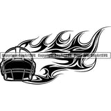 Sports Game Football Fire ClipArt SVG