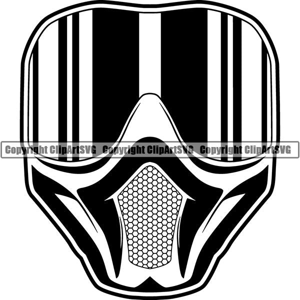 Sports Game Paintball Mask ClipArt SVG