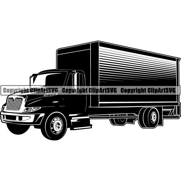 Truck Driver Trucking Trucker Driving Transportation Delivery ClipArt SVG