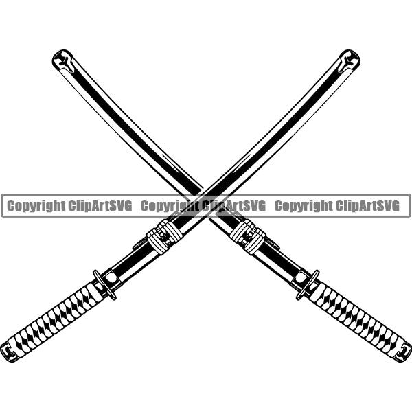 Sports Boxing Boxer MMA Fighter Ninja Sword Katana dfghdf ClipArt SVG