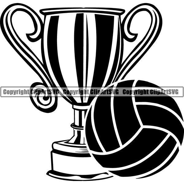Sports Game Volleyball Logo ClipArt SVG