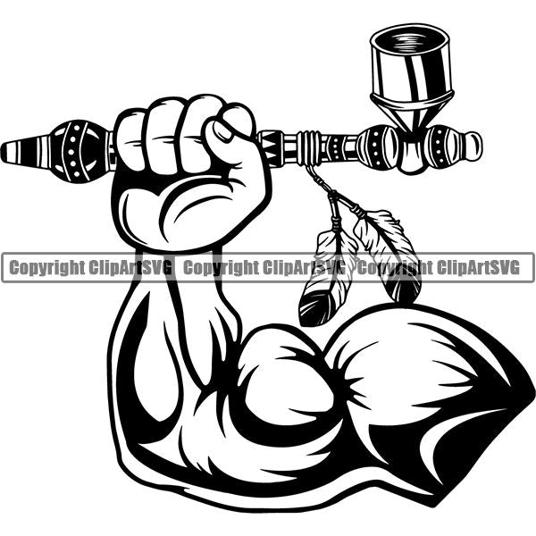 Native American Indian Pipe Peace ClipArt SVG