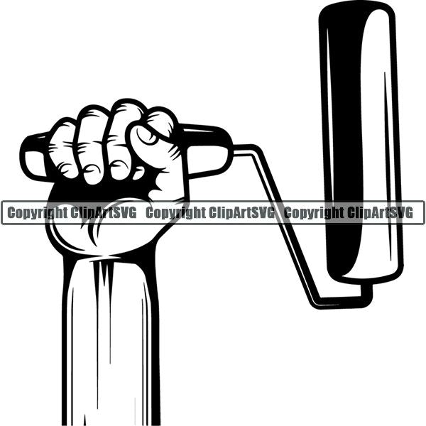 Painting Service Painter Paint Hand ClipArt SVG