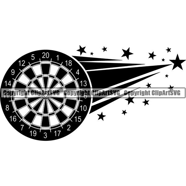 Sports Game Darts Motion ClipArt SVG