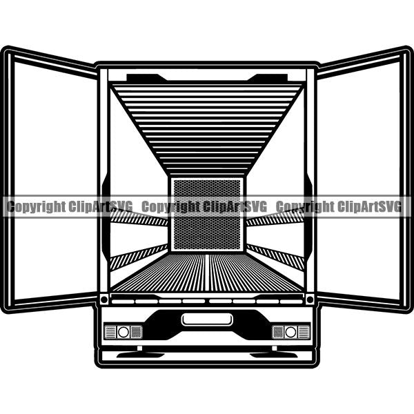 Truck Driver Trucking Trucker Driving Transportation Semi Tractor Trailer ClipArt SVG