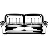House Furiture Couch Love Seat ClipArt SVG