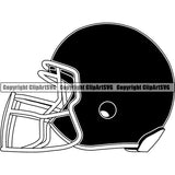 Sports Game Football Helmet ClipArt SVG