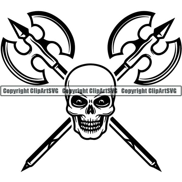 Viking Warrior Logo ClipArt SVG