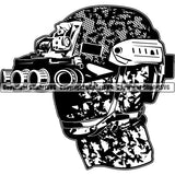 Military Weapon Soldier Night Vision Army Camouflage ClipArt SVG