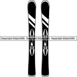 Sports Skiing Ski Snowboarding Snowboard Skies ClipArt SVG