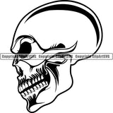 Skull Skeleton Tattoo Tat ClipArt SVG