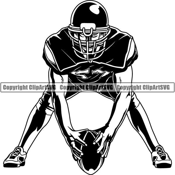 Sports Game Football Player ClipArt SVG