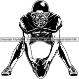 Sports Game Football Player ClipArt SVG