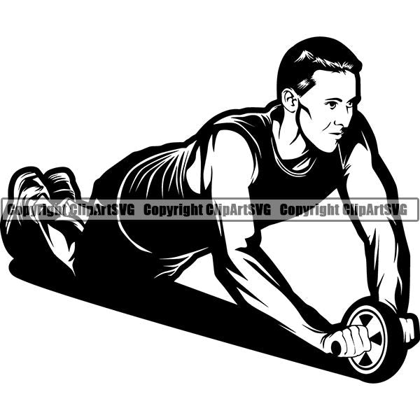 Gym Sports Bodybuilding Fitness Muscle ClipArt SVG