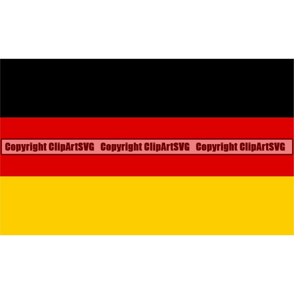 Country Flag Square Germany ClipArt SVG