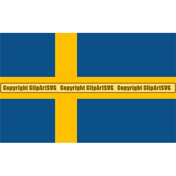 Country Flag Square Sweden ClipArt SVG