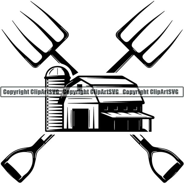 Farming Farmer Farm Organic Logo ClipArt SVG