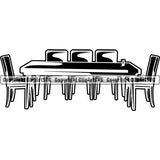 House Furiture Dining Room Table copy ClipArt SVG
