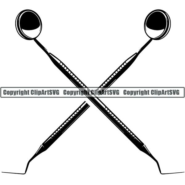 Dentist Dental Service Logo ClipArt SVG