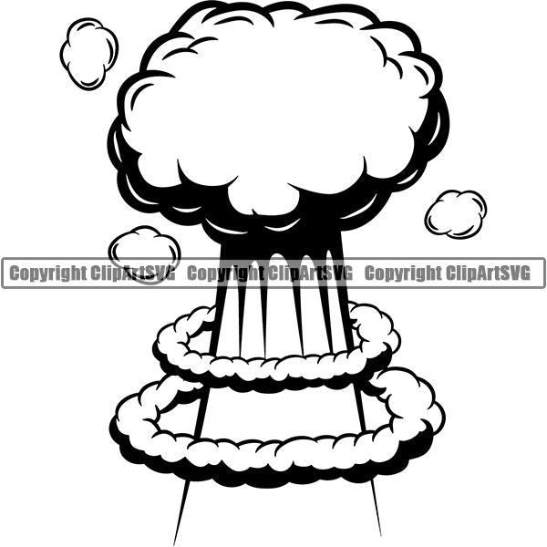 Military Weapon Element Explosion ClipArt SVG