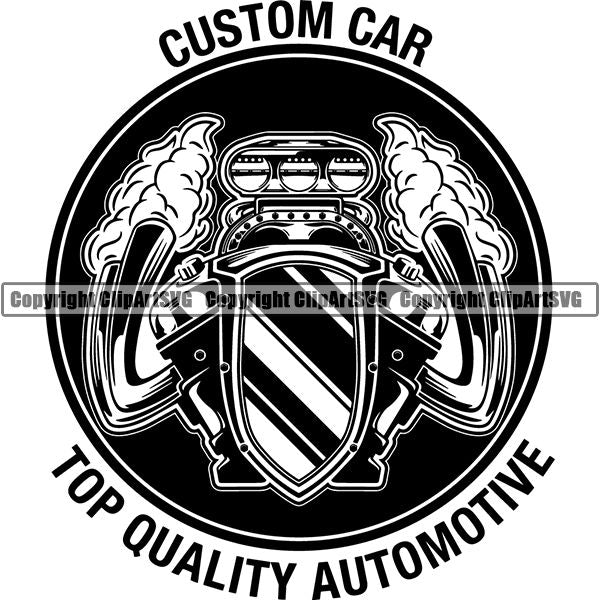 Mechanic Repair Shop Garage Logo ClipArt SVG