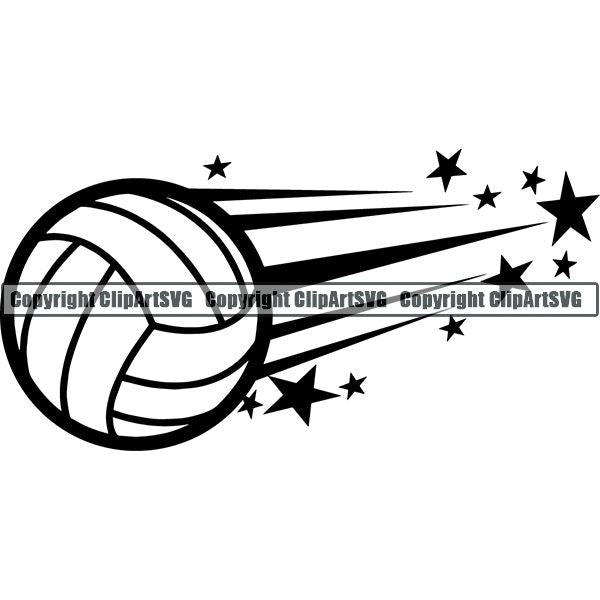 Sports Game Volleyball Motion ClipArt SVG