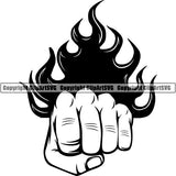 Design Element Human Hand Fire ClipArt SVG