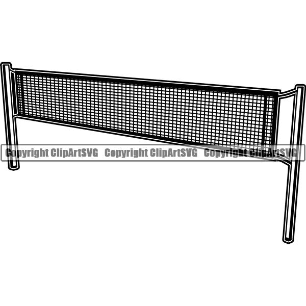 Sports Game Volleyball Net ClipArt SVG