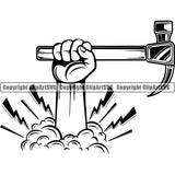 Construction Building Repair Service Hammer ClipArt SVG