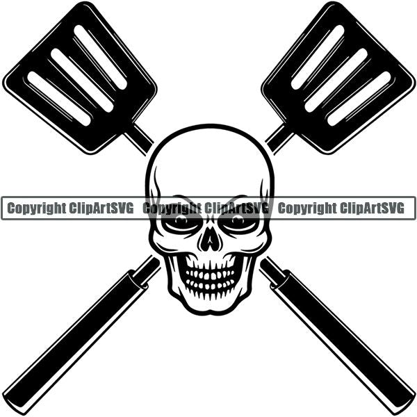 Cooking BBQ Bar-B-Que Barbque Chef Cook Butcher Logo ClipArt SVG