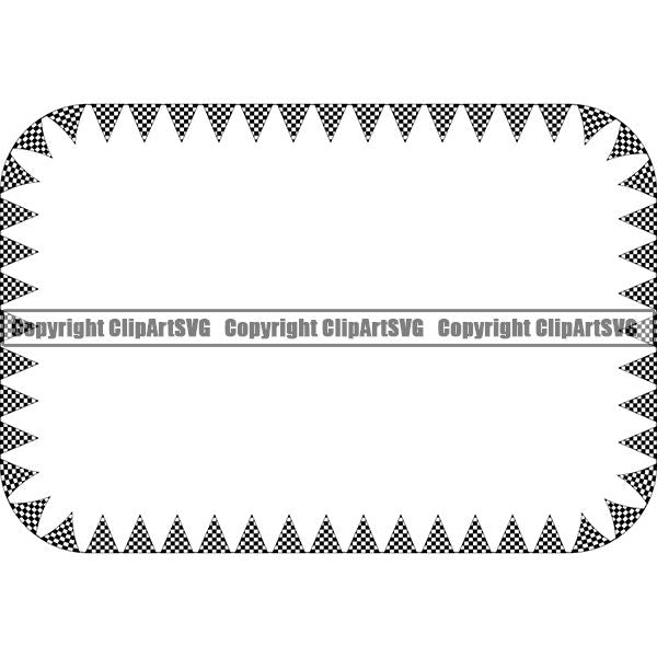 Sports Car Motorcycle Run Running Bike Race Racing Racer Race Design Element Frame Border Checkerboard Checkered Checker Triangle Flags Rectangle ClipArt SVG