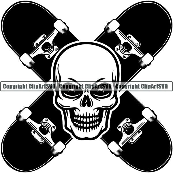 Sports Skateboarding Skateboard Logo ClipArt SVG