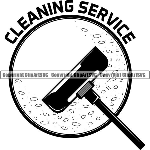 Maid Cleaning Service Housekeeping Housekeeper Logo ClipArt SVG