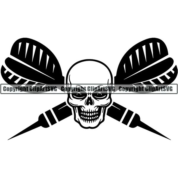 Sports Game Darts Logo ClipArt SVG