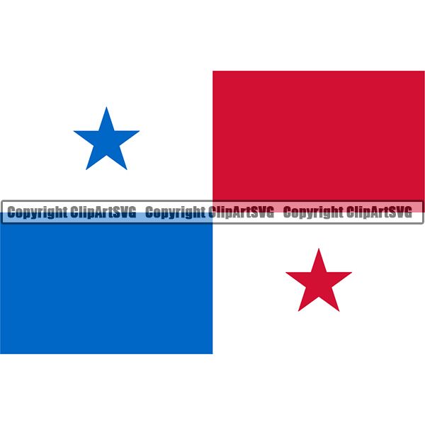 Country Flag Square Panama ClipArt SVG