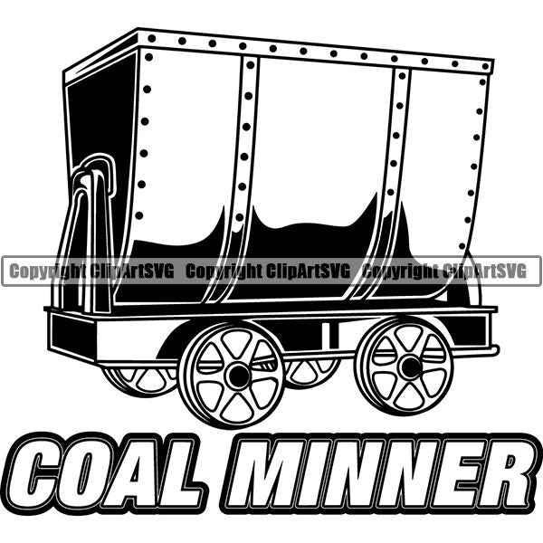 Mining Mine Miner Logo ClipArt SVG
