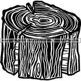 Construction Woodworking Carpenter Lumberjack Tree Stump ClipArt SVG