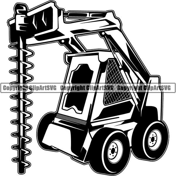 Construction Building Repair Service Utility Drill Machine ClipArt SVG