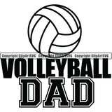Sports Game Volleyball Dad ClipArt SVG