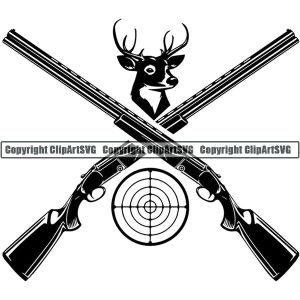 Sports Game Hunting Fishing Hunt Fish Logo ClipArt SVG