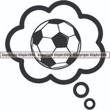 Sports Soccer Callout ClipArt SVG