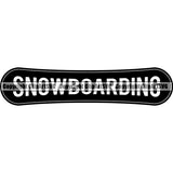 Sports Skiing Ski Snowboarding Snowboard Text ClipArt SVG