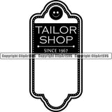 Tailor Seamstress Alterations Logo ClipArt SVG